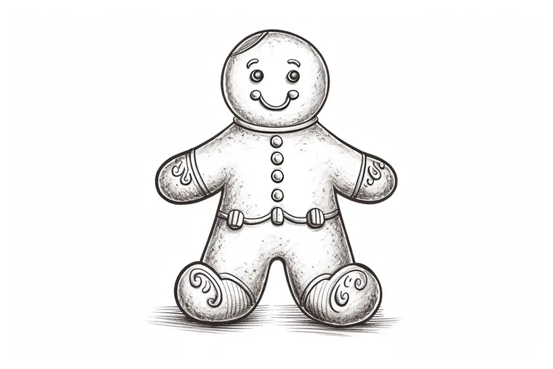 How to Draw a Gingerbread Man