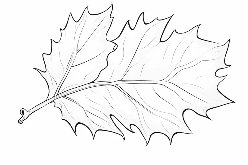 How to Draw a Holly Leaf