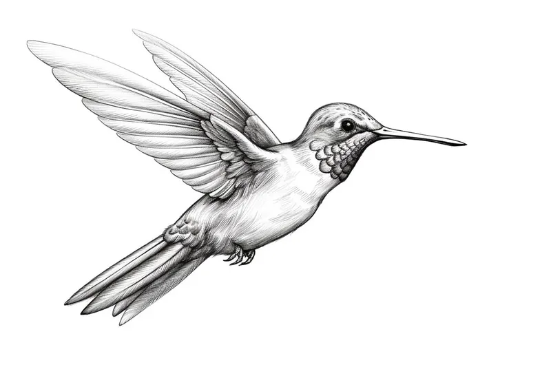How to Draw a Hummingbird