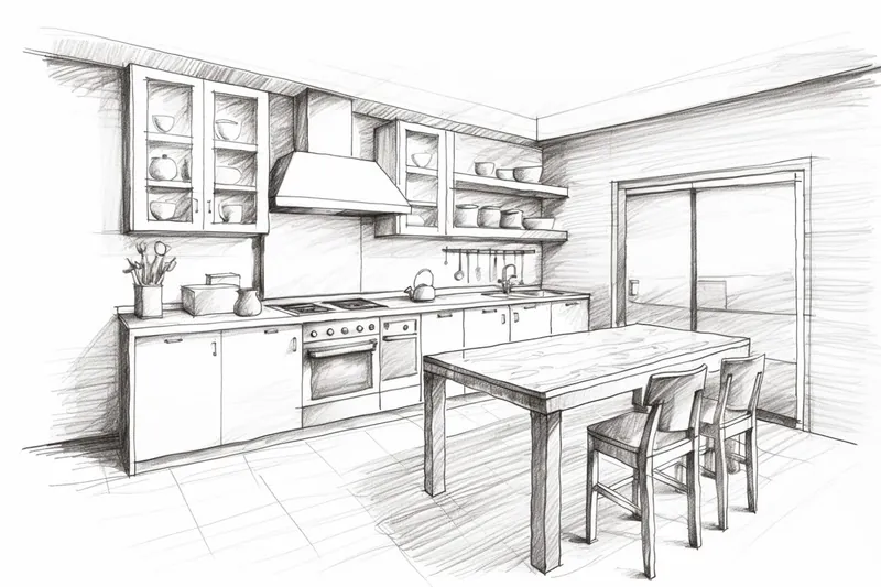 How to Draw a Kitchen