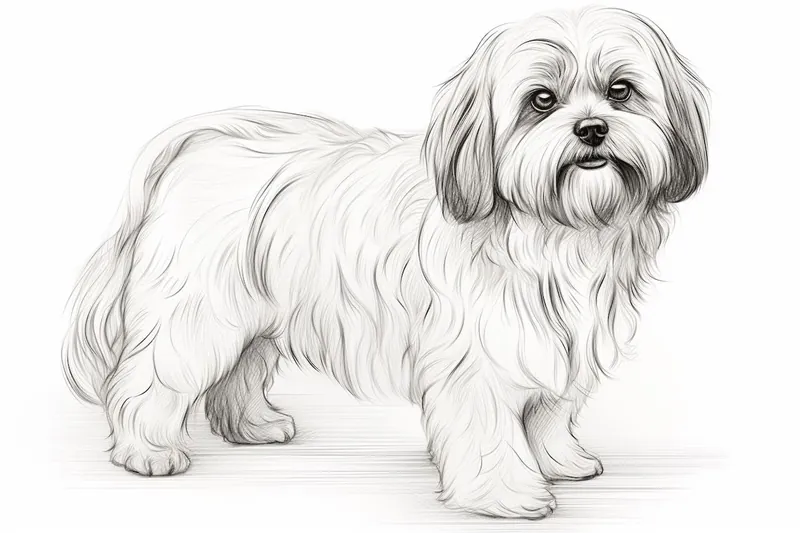 How to Draw a Lhasa Apso