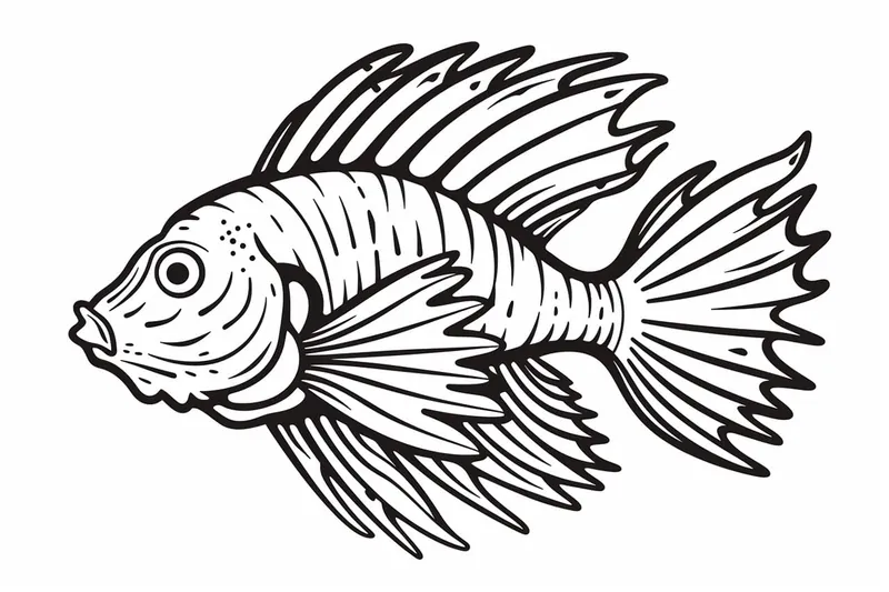 How to Draw a Lionfish