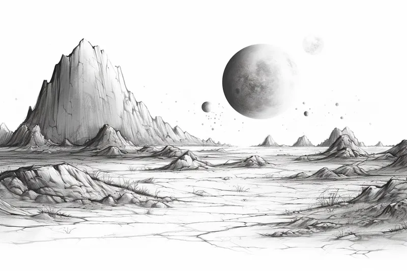 How to Draw a Lunar Landscape