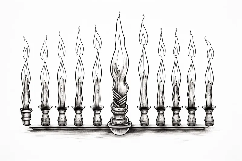 How to Draw a Menorah