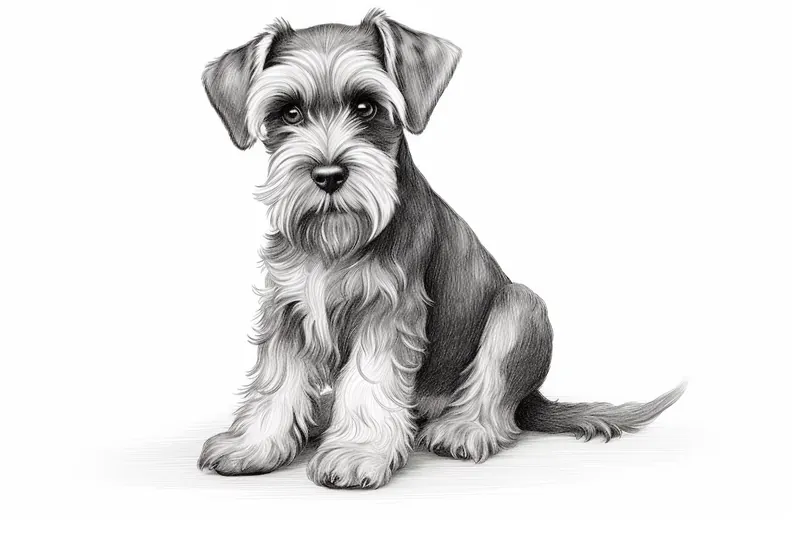 How to Draw a Miniature Schnauzer