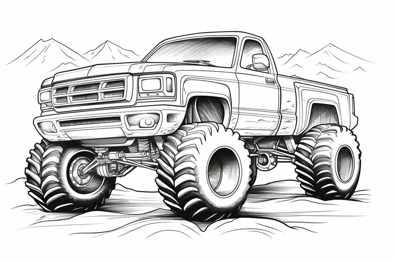 How to Draw a Monster Truck