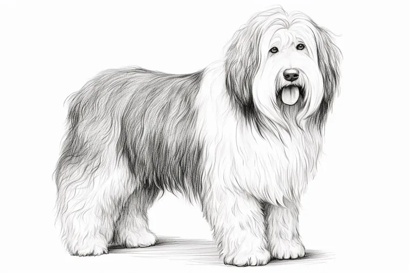 How to Draw an Old English Sheepdog