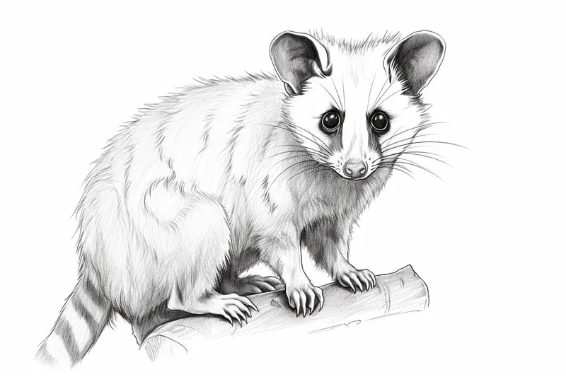 How to Draw an Opossum