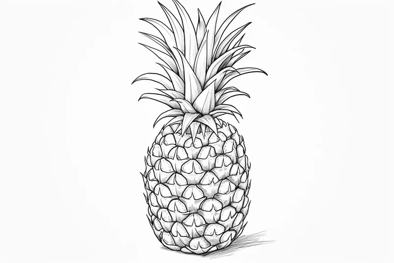 How to Draw a Pineapple