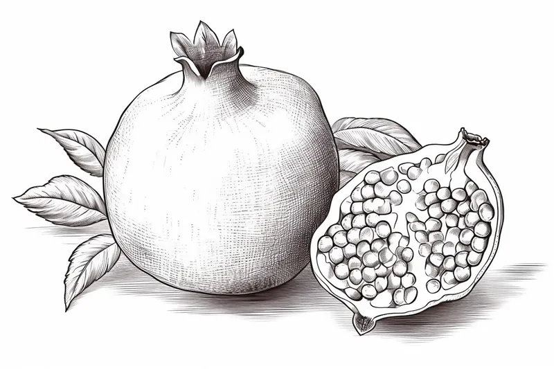 How to Draw a Pomegranate