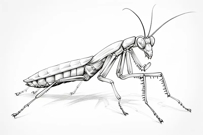 How to Draw a Praying Mantis