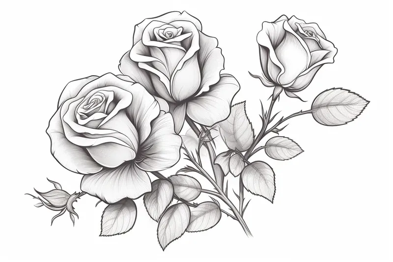 How to Draw a Rose Bush