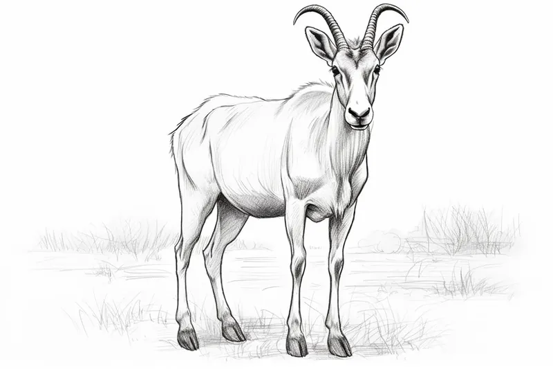 How to Draw a Saiga Antelope