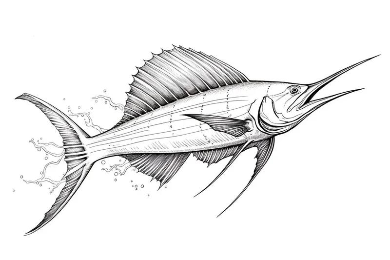 How to Draw a Sailfish