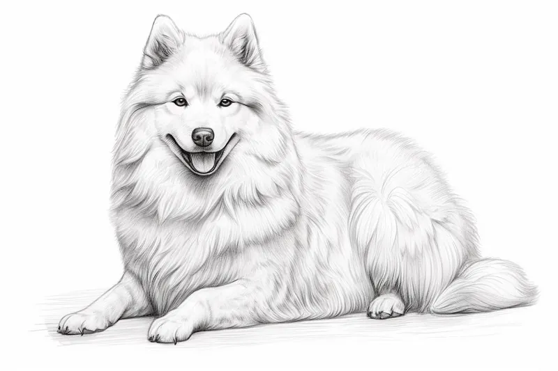 How to Draw a Samoyed