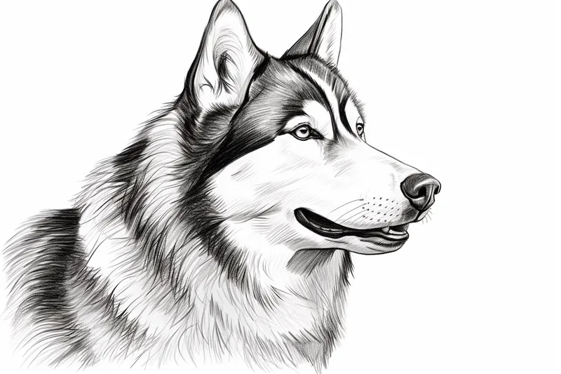 How to Draw a Siberian Husky