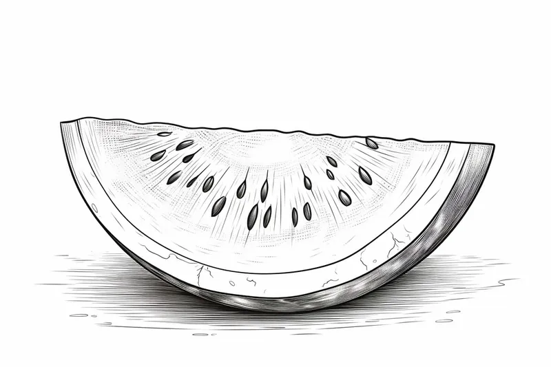 How to Draw a Slice of Watermelon
