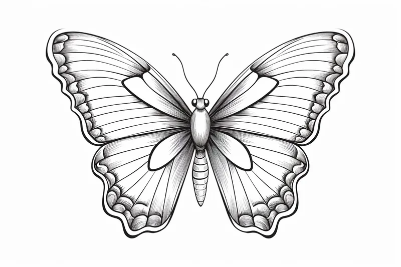 How to Draw a Small Butterfly
