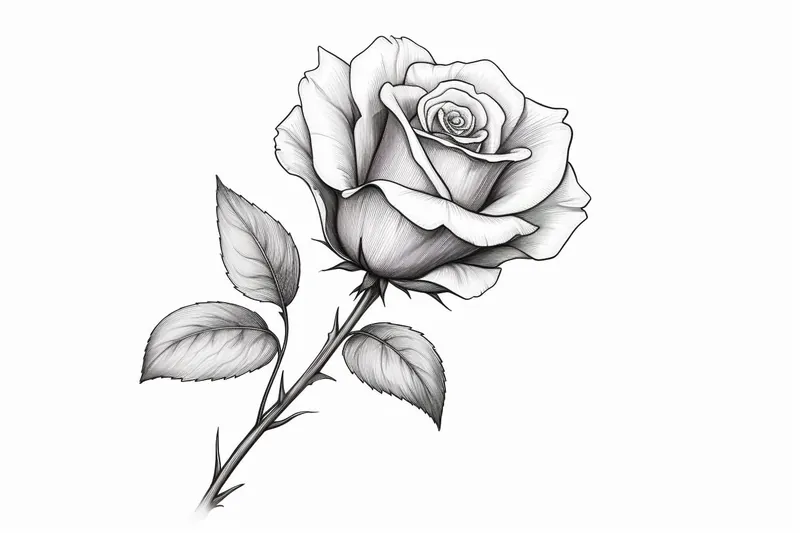 How to Draw a Small Rose