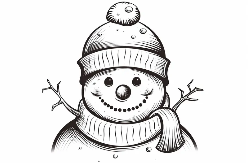 How to Draw a Snowman Face