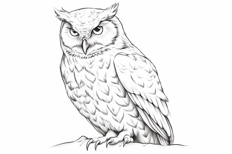 How to Draw a Snowy Owl