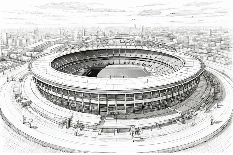 How to Draw a Soccer Stadium