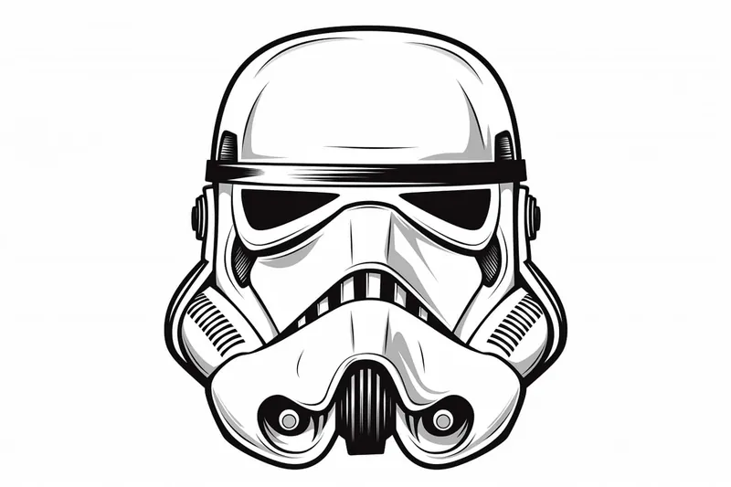 How to Draw a Stormtrooper Helmet