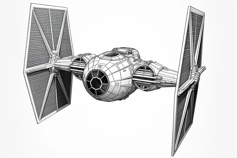 How to Draw a Tie Fighter