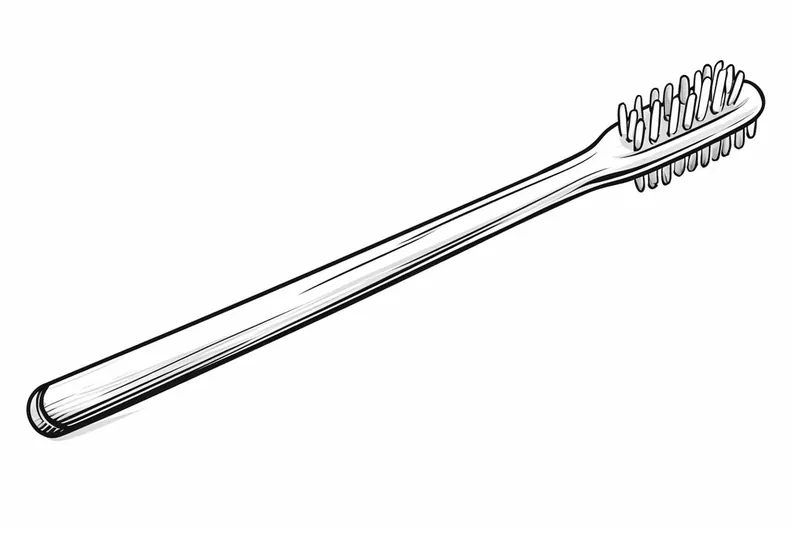 How to Draw a Toothbrush