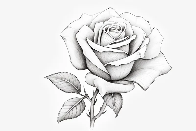 How to Draw a Traditional Rose