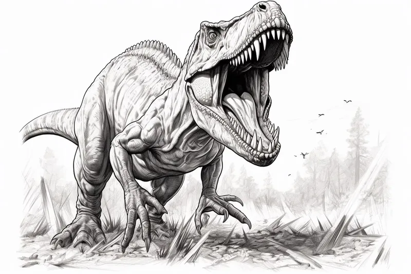 How to Draw a Tyrannosaurus Rex (T-Rex)