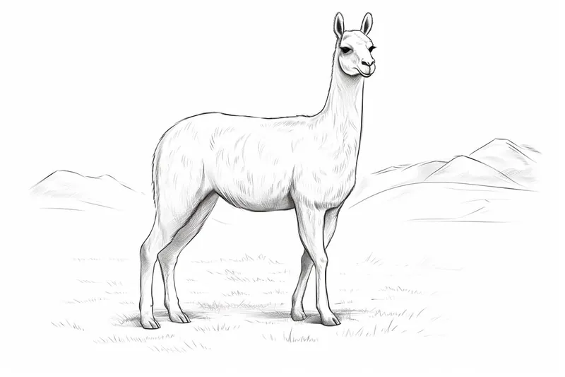 How to Draw a Vicuña