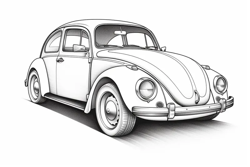How to Draw a Volkswagen Beetle