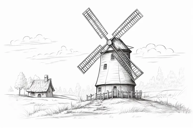 How to Draw a Windmill