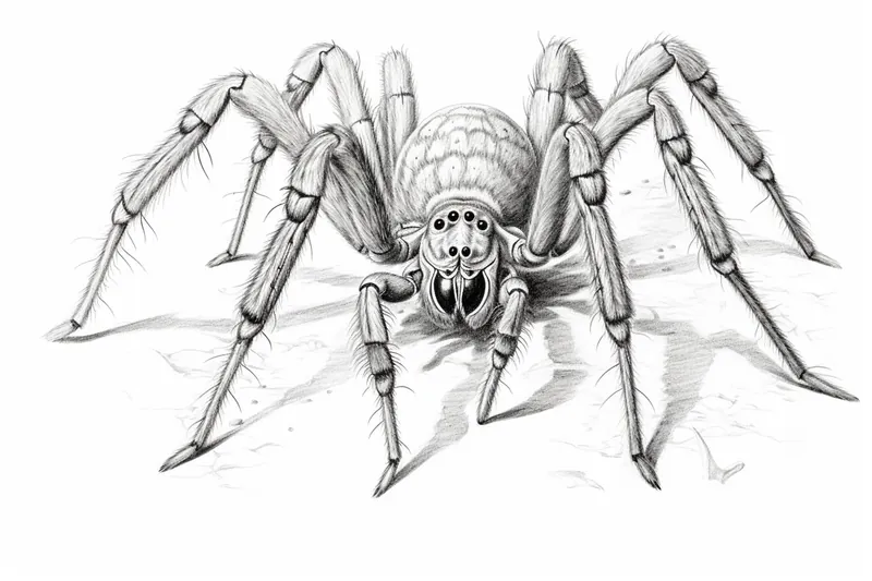 How to Draw a Wolf Spider