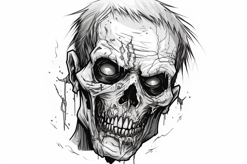 How to Draw a Zombie Head