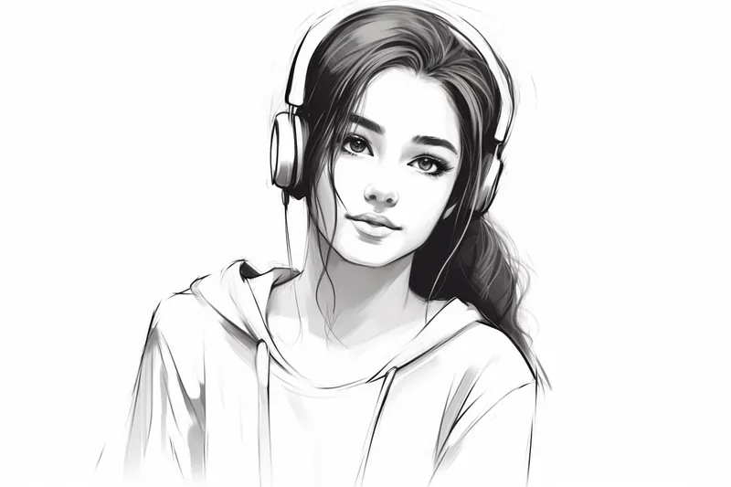 teenager with headphones