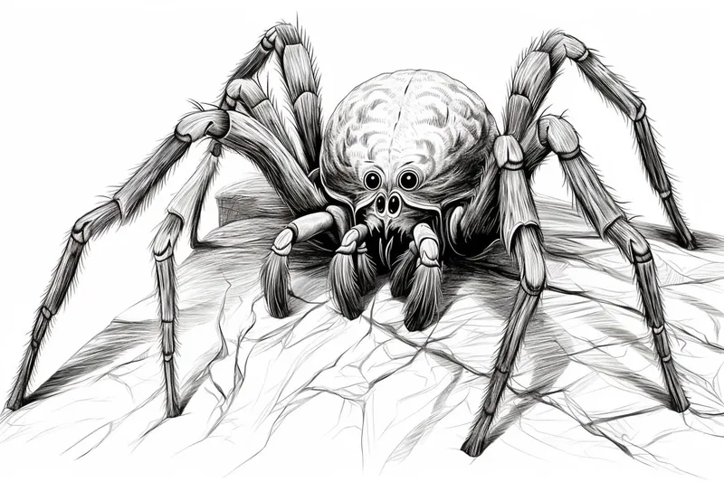wolf spider sketch