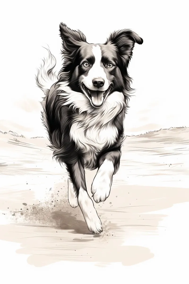 border collie in a field