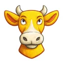 cow face logo