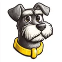 logo of a schnauzer