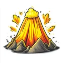 How to Draw a Volcano logo