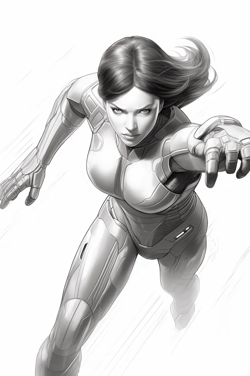 sketch of a superhero