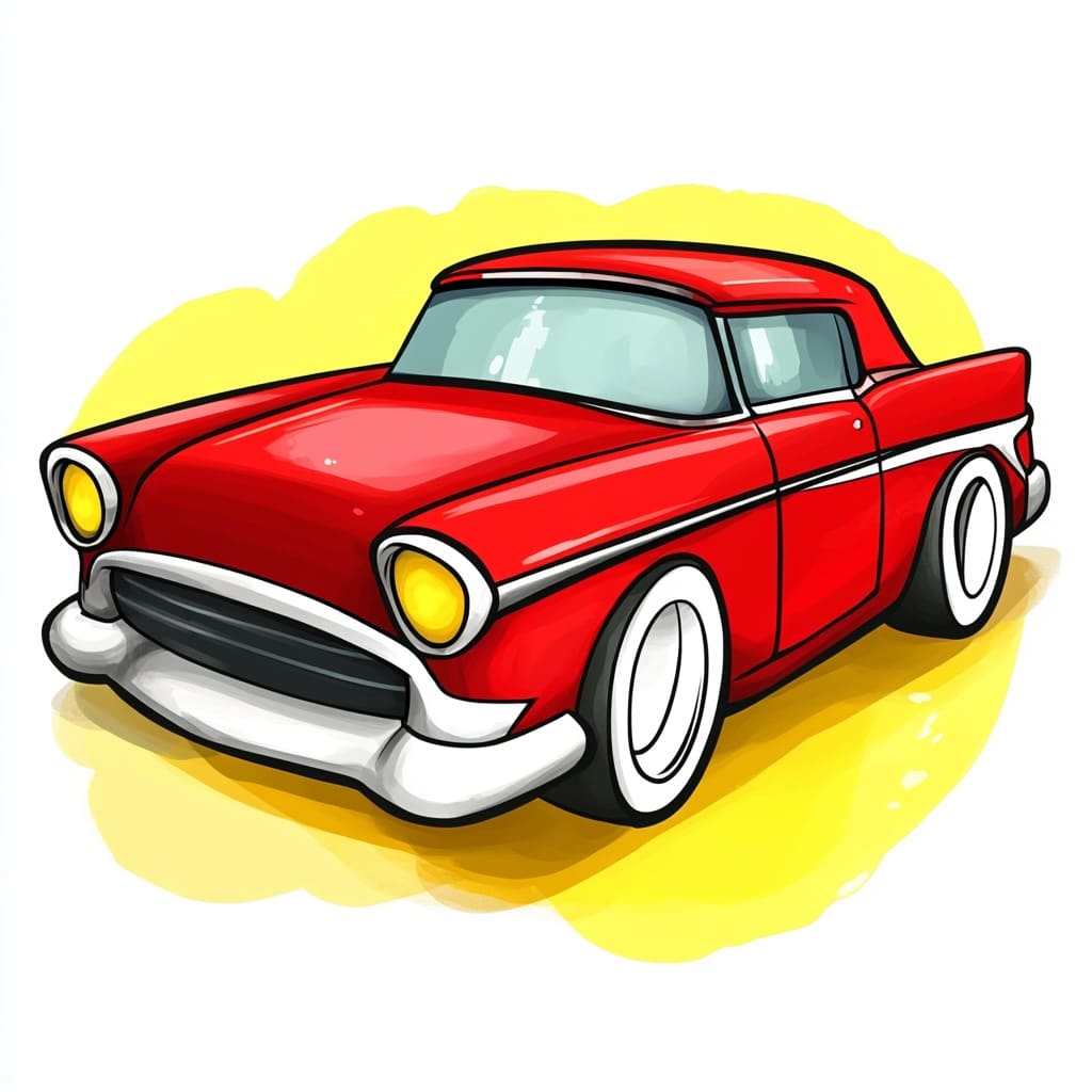 logo of a red car drawing