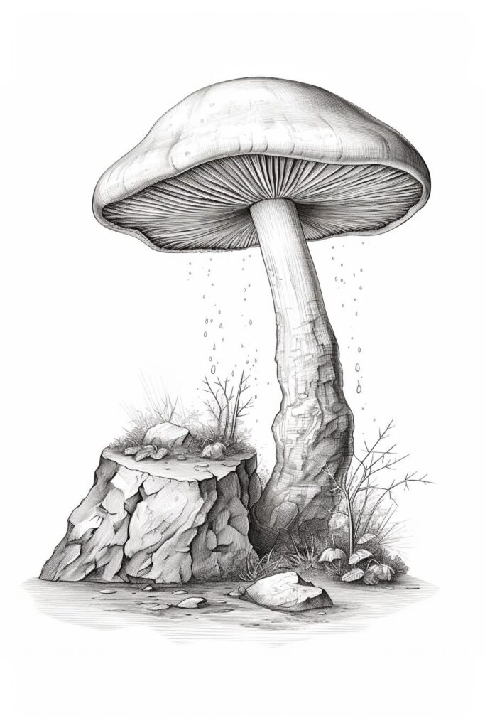 mushroom sketch