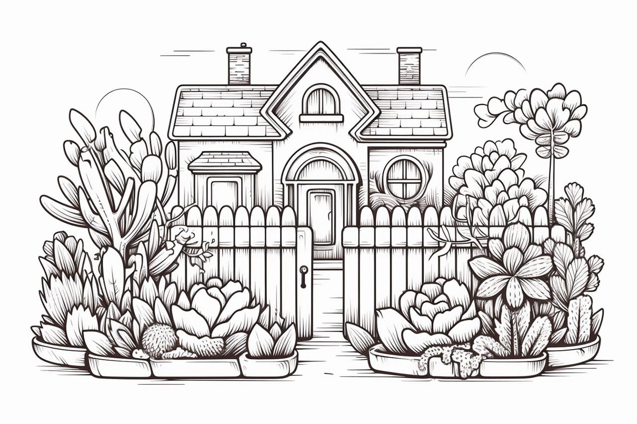 How to draw a garden