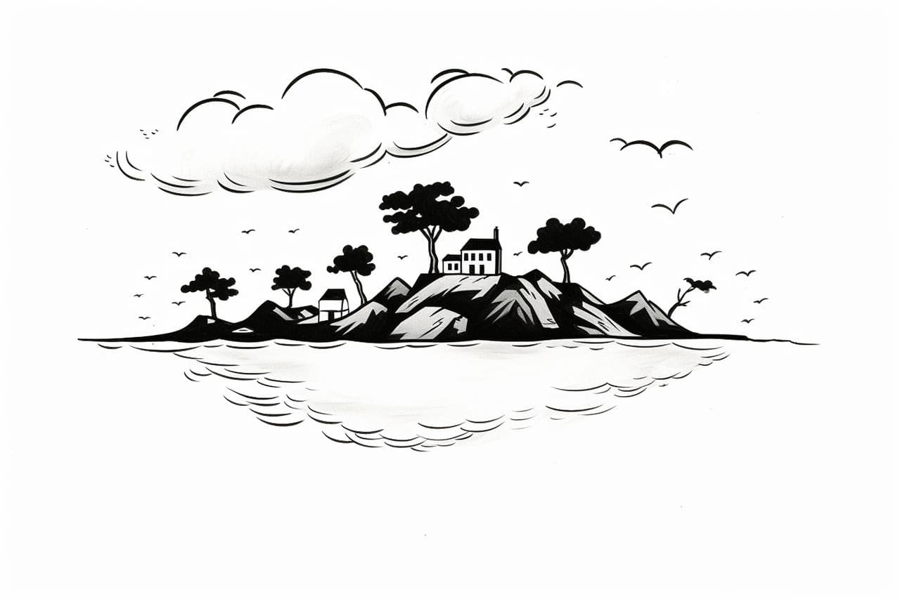 How to Draw an Island - Yonderoo