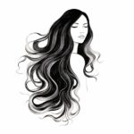How to draw long hair