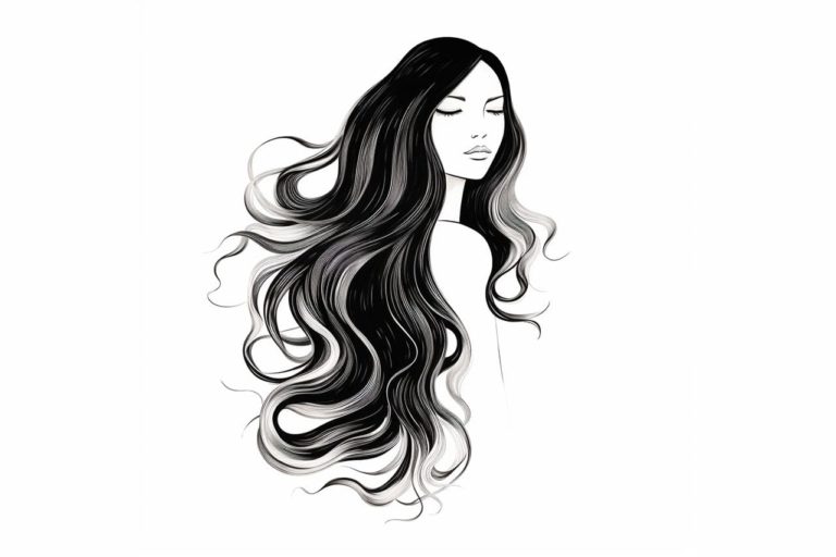 How to draw long hair