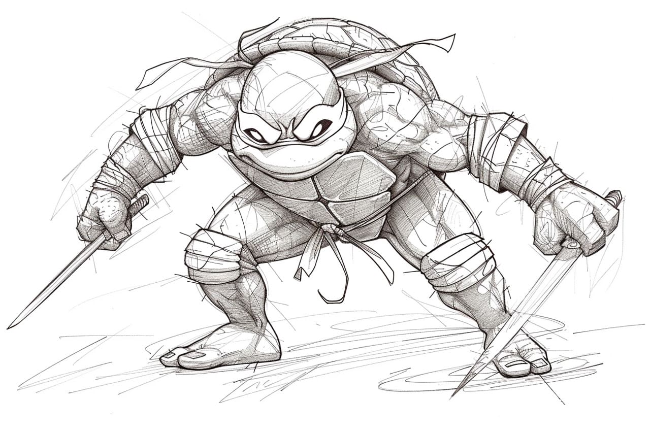 how to draw a ninja turtle